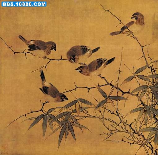 雪竹寒雏图(宋).jpg