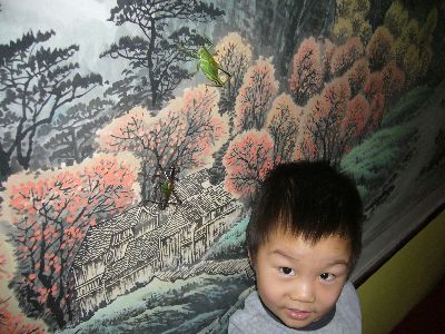 小宝与蝈蝈.JPG